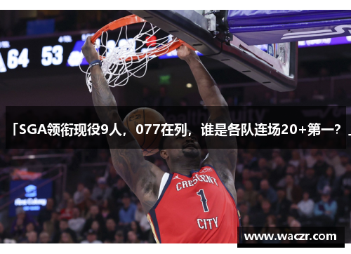 「SGA领衔现役9人，077在列，谁是各队连场20+第一？」